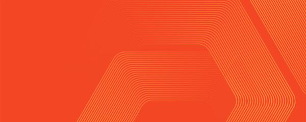Abstract orange background with glowing geometric lines.