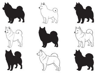 NORWEGIAN BUHUND DOG SILHOUETTE