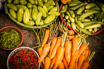 vegetables on market