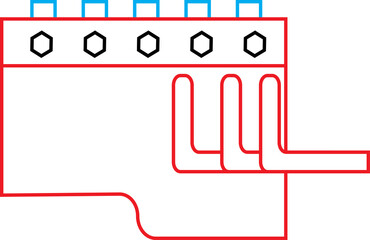 High-Quality PNG of Engine Block Isolated on Transparent Background – Automotive Part Illustration for Mechanical, Engineering, and Technical Design Projects"