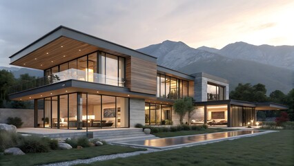 Modern house with pool