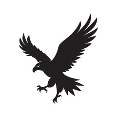 Eagle Attacking With Talons Spread Illustration