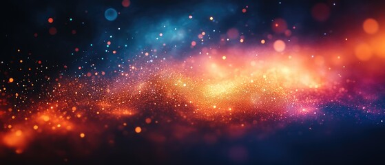 Obraz premium Abstract backdrop featuring vibrant, glowing particles.