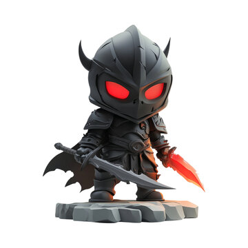 PNG 3D Minimalist Cartoon Style Strange Darius Character Against Transparent Background for Game Branding, Fantasy Promotions, or Creative Design Projects