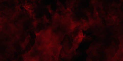 Red color powder explosion isolated on black background. Colorful dust explode. Paint Holi, dust particles splash. Network concept with spray. Futuristic technology element. 3D rendering.