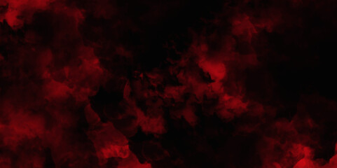 Red color powder explosion isolated on black background. Colorful dust explode. Paint Holi, dust particles splash. Network concept with spray. Futuristic technology element. 3D rendering.