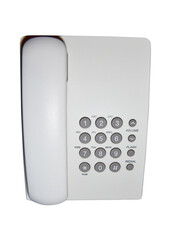 Telephone button isolated on white background. This has clipping path.