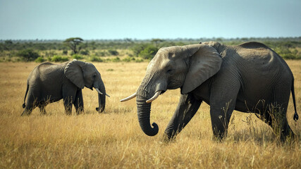 Wildlife safari photography with elephants