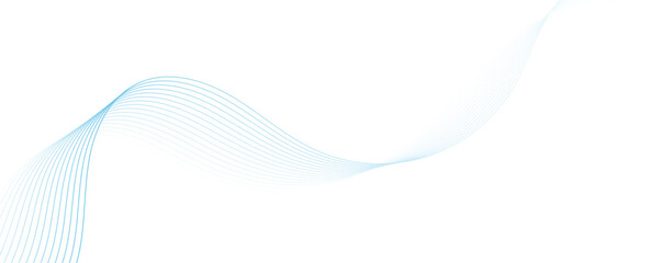 Abstract white and blue wave dynamic curve lines on white background. Energy technology concept modern backdrop design for business, presentation, banner.