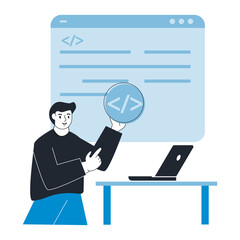 Landing page development abstract concept Product landing page, website development,