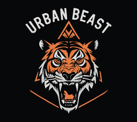 tiger head vector illustration