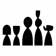 silhouette of a man with hourglass