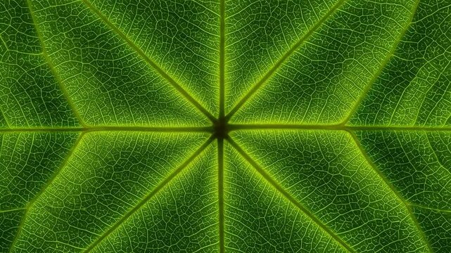 Green leaf vein pattern