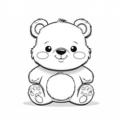 teddy bear coloring page for kids