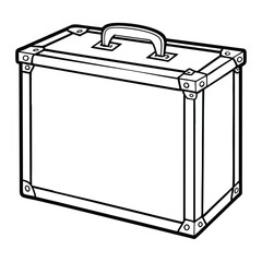 Silhouette of a first aid box vector art