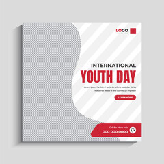 International Youth Day Social Media Instagram Post template