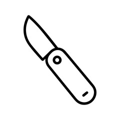 line icon folding knife vector on white background
Vector line icon on white background