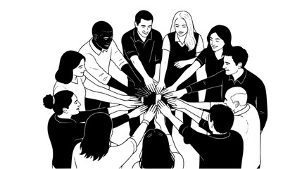 team, teamwork, people, group, collaboration, cooperation, circle, community, together, unity, connection, hands, diverse, ethnicity, multiracial, partnership, agreement, support, corporate, business,