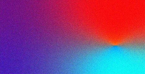 Abstract Gradient Background with Red, Purple, and Cyan Noise Texture.