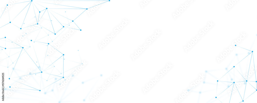 Fototapete abstract white blue digital technology futuristic communication high tech concept background. techno