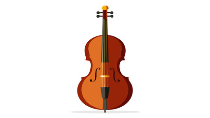 Fototapeta premium A violin is shown in a very stylized way, with a very flat and simple appearance. The image is of a very basic, abstracted version of a violin, with no strings or other details