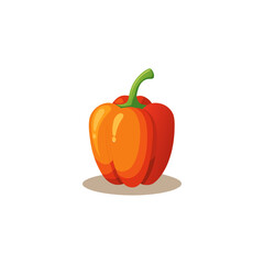 Obraz premium organic bell pepper with stem and shine