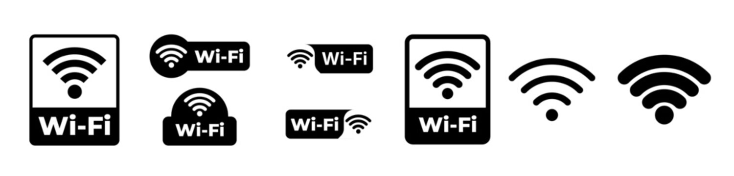 Wi-fi signal symbol. Internet connection symbol. Wireless and wifi icon. Remote internet access