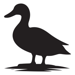 A duck vector illustration silhouette, wildlife, animal vector.
