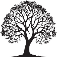 Obraz premium Tree silhouette Vector | Minimalist & Trendy Tree Silhouette Design | Unique & Stylish Tree Artwork for Vector design