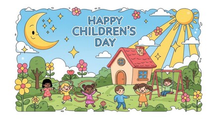 Celebrating Childhood Fun and Joy on a Beautiful Sunny Day