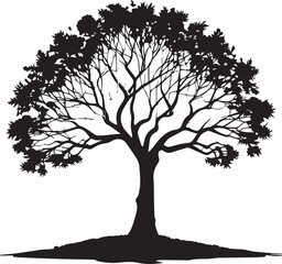 Obraz premium Tree silhouette Vector | Minimalist & Trendy Tree Silhouette Design | Unique & Stylish Tree Artwork for Vector design