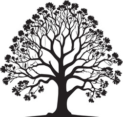 Obraz premium Tree silhouette Vector | Minimalist & Trendy Tree Silhouette Design | Unique & Stylish Tree Artwork for Vector design
