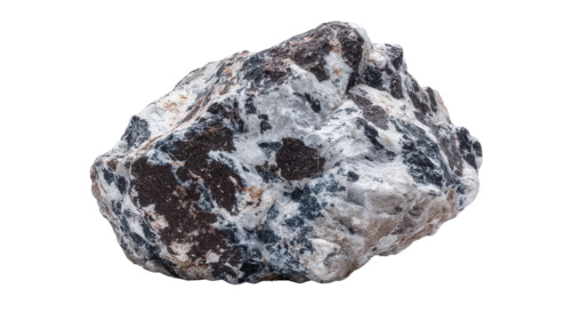 Anorthite plagioclase mineral lump background isolated on a Transparent background, PNG file.