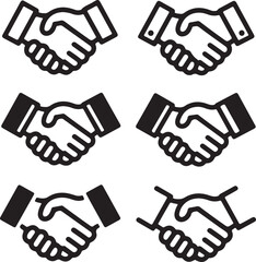 Obraz premium Handshakes Agreement, Partnership, Collaboration Icons