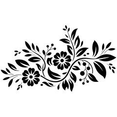 Elegant floral design with flowers and foliage art