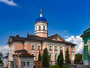 Fototapeta premium Church in honour of the Venerable Mary of Egypt, built in 1824. Introduction to the Temple monastery also known as Optina Pustyn, city Kozelsk, Russia