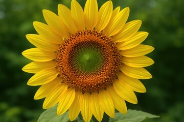 Naklejka premium A Close-Up of a Sunflower in Full Bloom
