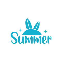 Summer typography clip art design on plain white transparent isolated background for sign, decal, card, shirt, hoodie, sweatshirt, apparel, tag, mug, icon, poster or badge