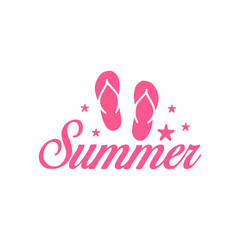 Summer typography clip art design on plain white transparent isolated background for sign, decal, card, shirt, hoodie, sweatshirt, apparel, tag, mug, icon, poster or badge