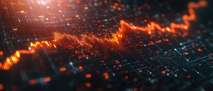 Abstract graphic of a volatile market trend.