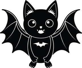 Adorable Cartoon Bat Illustration Cute Night Creature Design