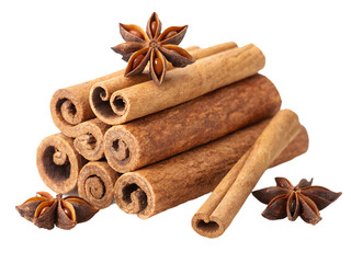 Stack of Aromatic Cinnamon Sticks