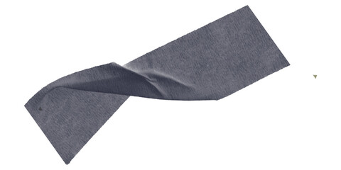 A dark blue irregular shape with pixelated edges on a black background in a simple composition