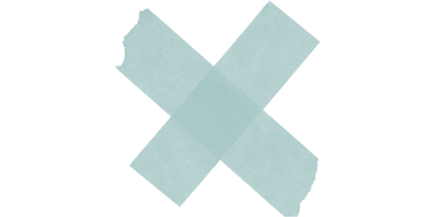 A light blue pixelated x shape on a black background with slight white edges around the shape