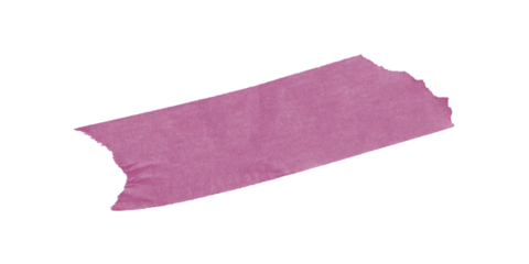 A magenta quadrilateral shape with a jagged edge on a black background isolated in the center