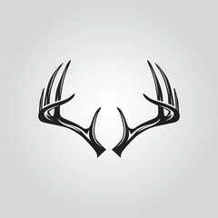 vintage whitetail deer hunting badge silhouette vector logo © Muhammad