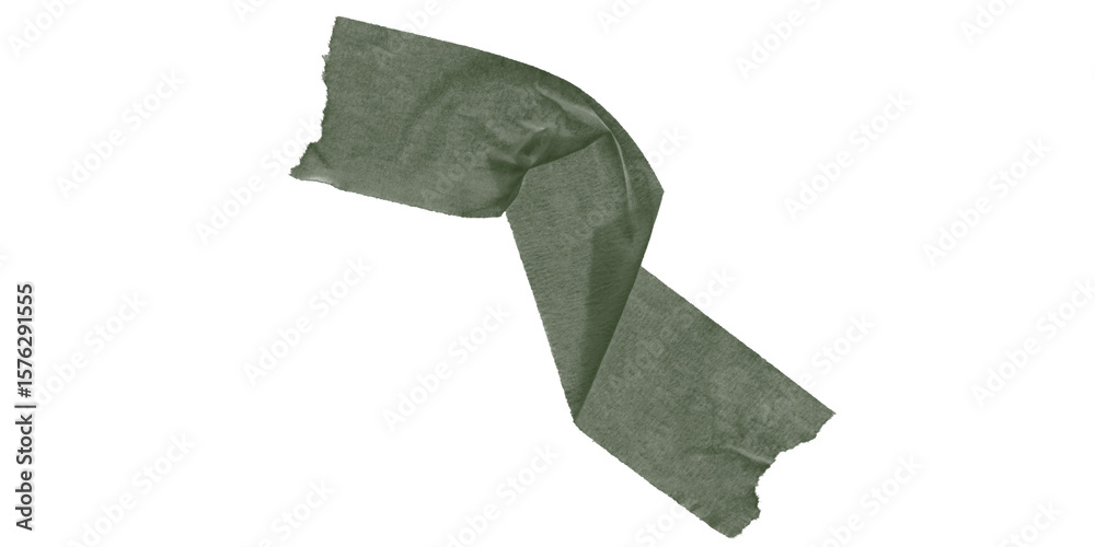 Leinwandbilder A dark green abstract shape on a black background with pixelated edges and irregular form visible