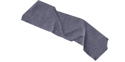 A dark blue irregular polygon shape with jagged edges against a stark black background in isolation