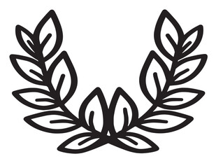 Clean Banner with Leaves in Elegant Vector Art