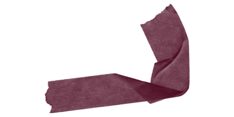 A dark maroon l shaped object isolated against a black background in a simple illustration